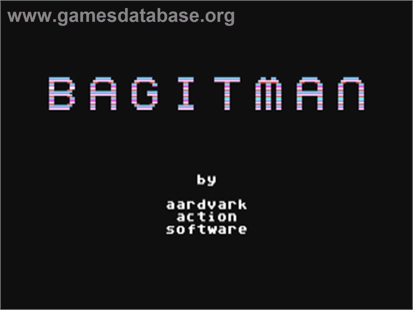 Bagitman - Commodore 64 - Artwork - Title Screen