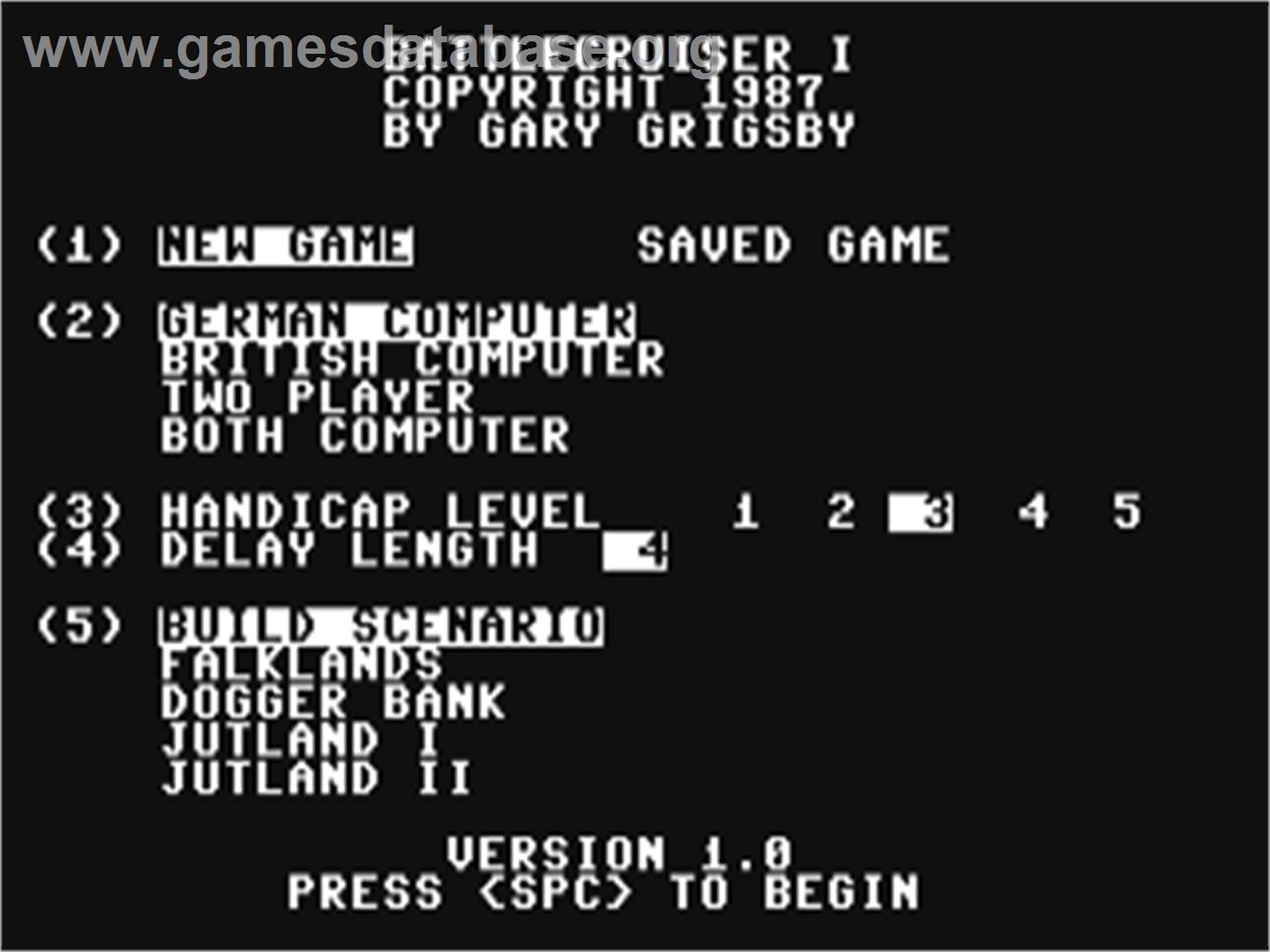 Battle Cruiser - Commodore 64 - Artwork - Title Screen