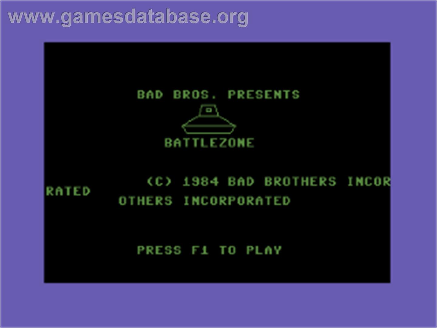 Battlezone - Commodore 64 - Artwork - Title Screen