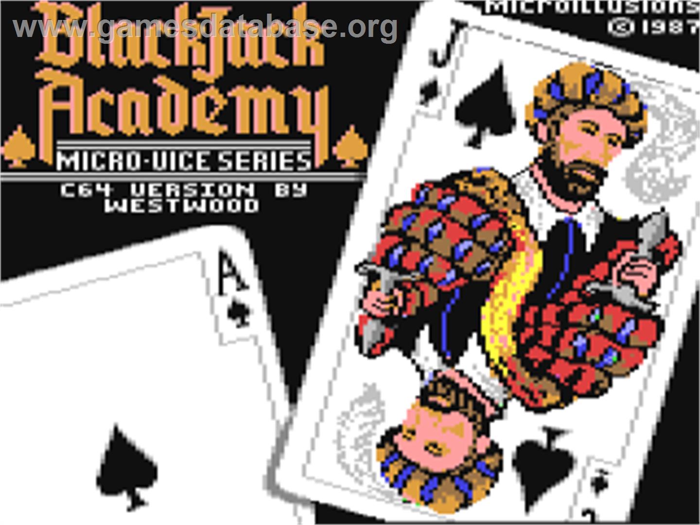 Blackjack Academy - Commodore 64 - Artwork - Title Screen