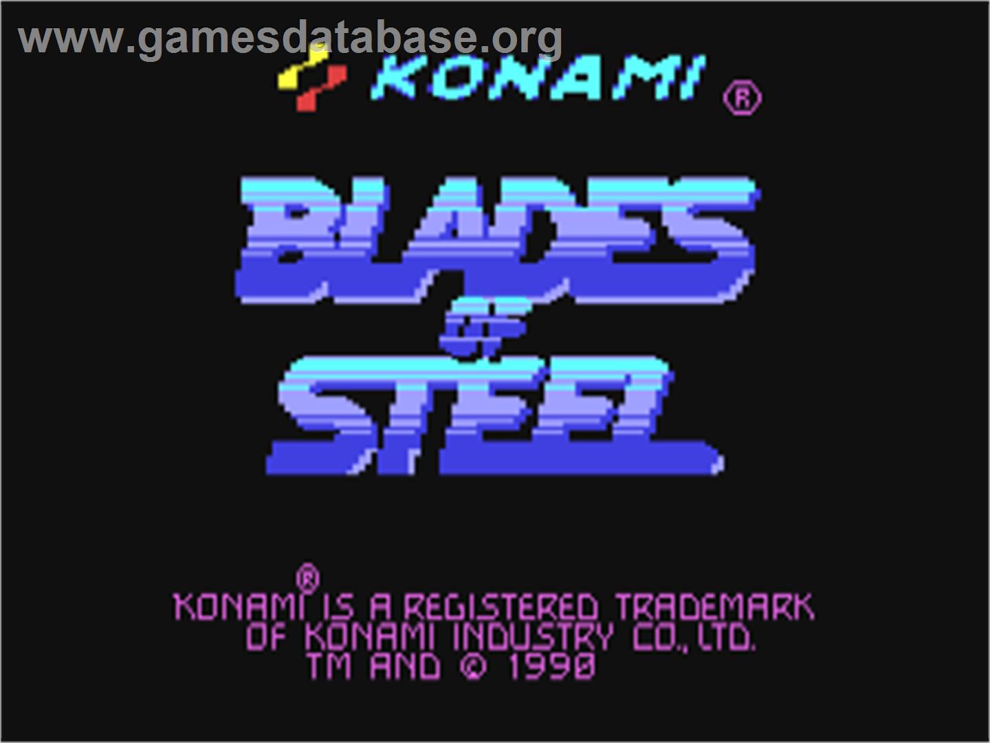 Blades of Steel - Commodore 64 - Artwork - Title Screen