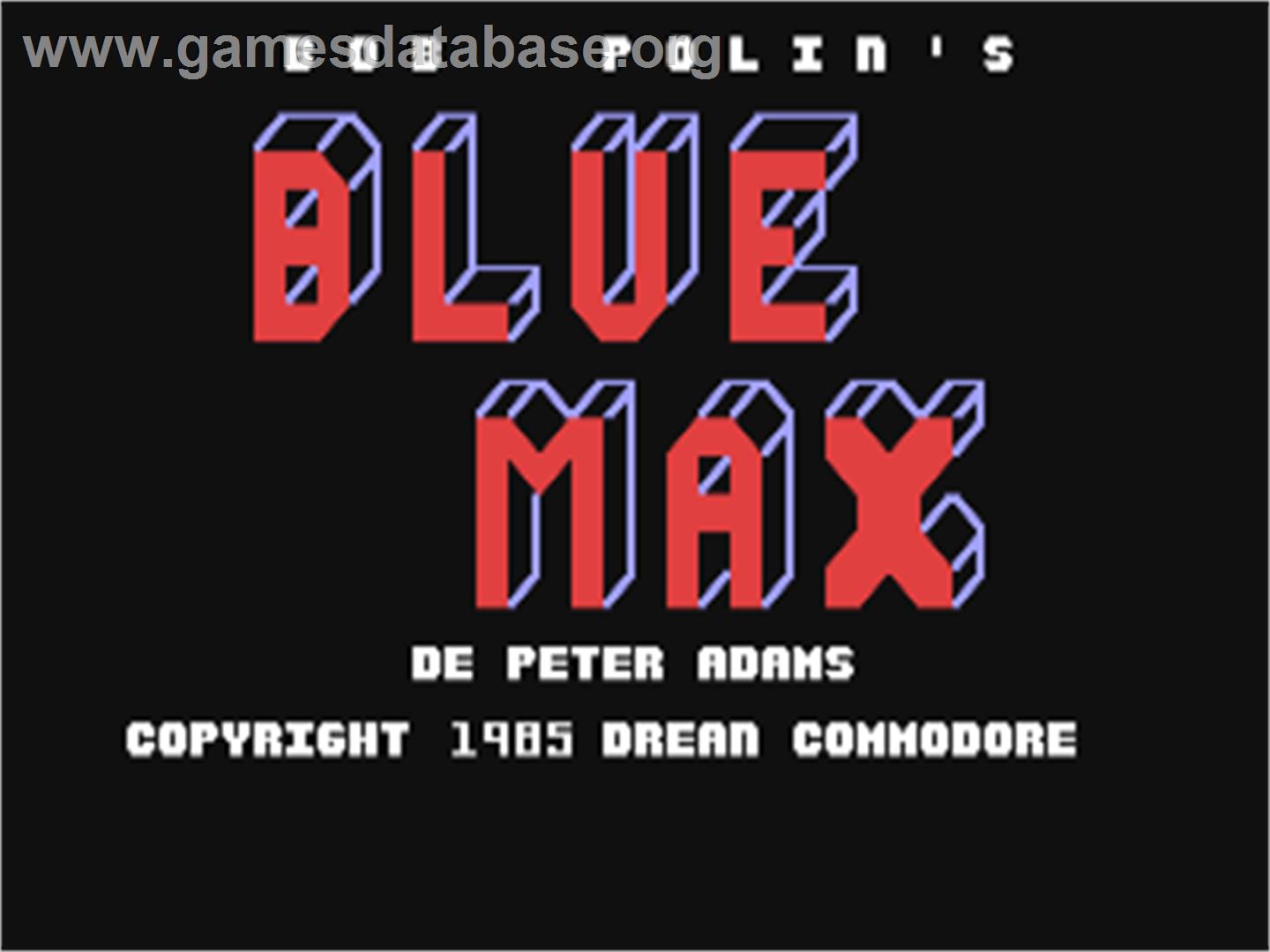 Blue Max - Commodore 64 - Artwork - Title Screen