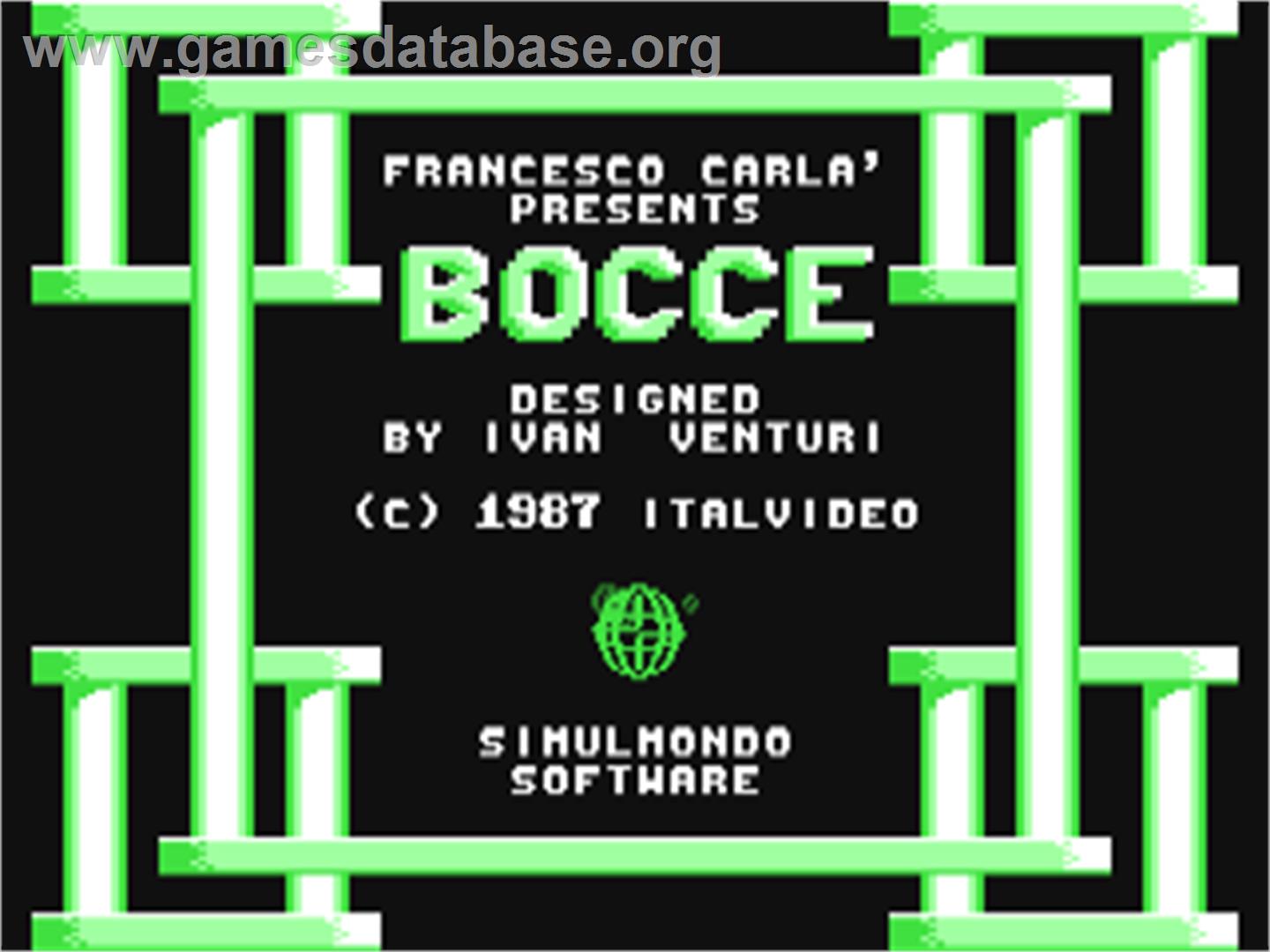 Bocce - Commodore 64 - Artwork - Title Screen