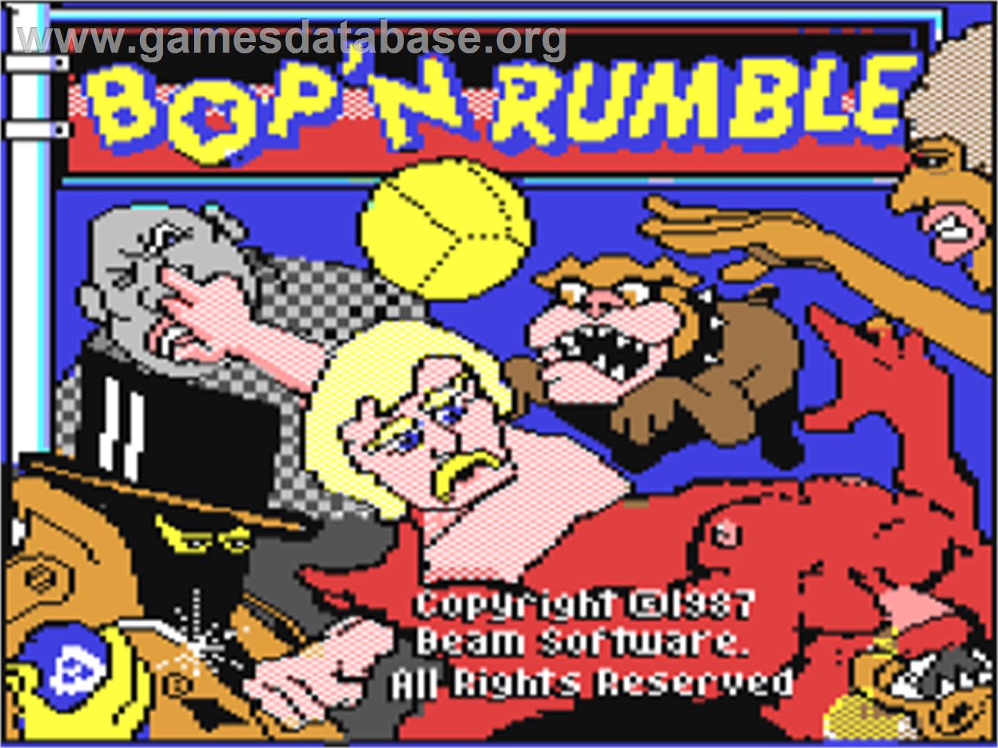 Bop'N Wrestle - Commodore 64 - Artwork - Title Screen