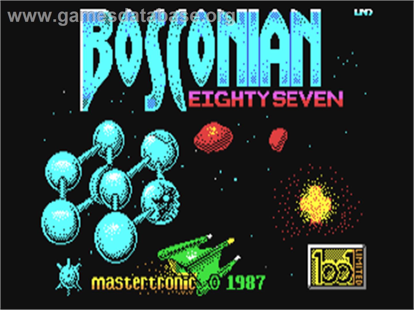 Bosconian '87 - Commodore 64 - Artwork - Title Screen
