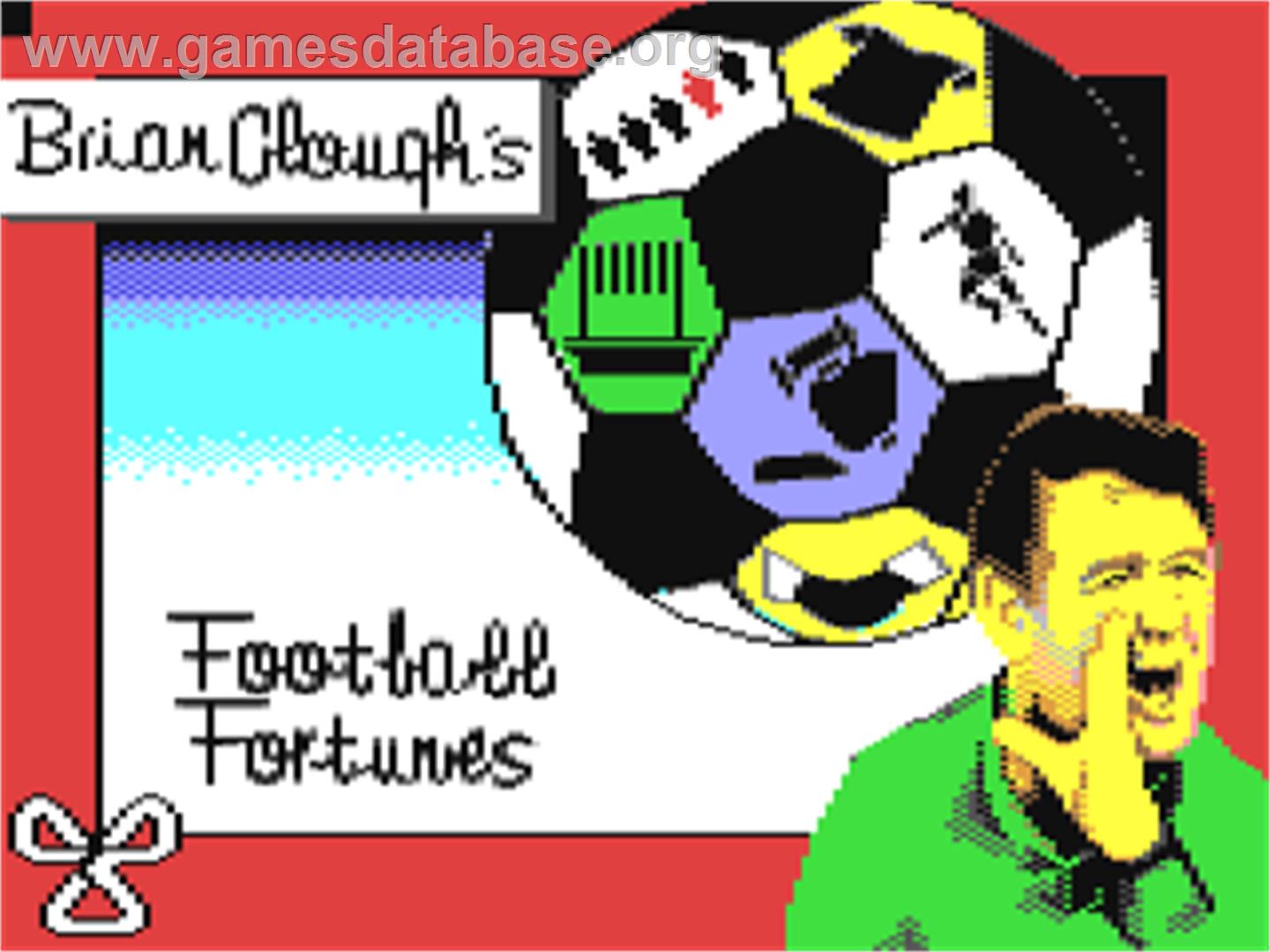 Brian Clough's Football Fortunes - Commodore 64 - Artwork - Title Screen