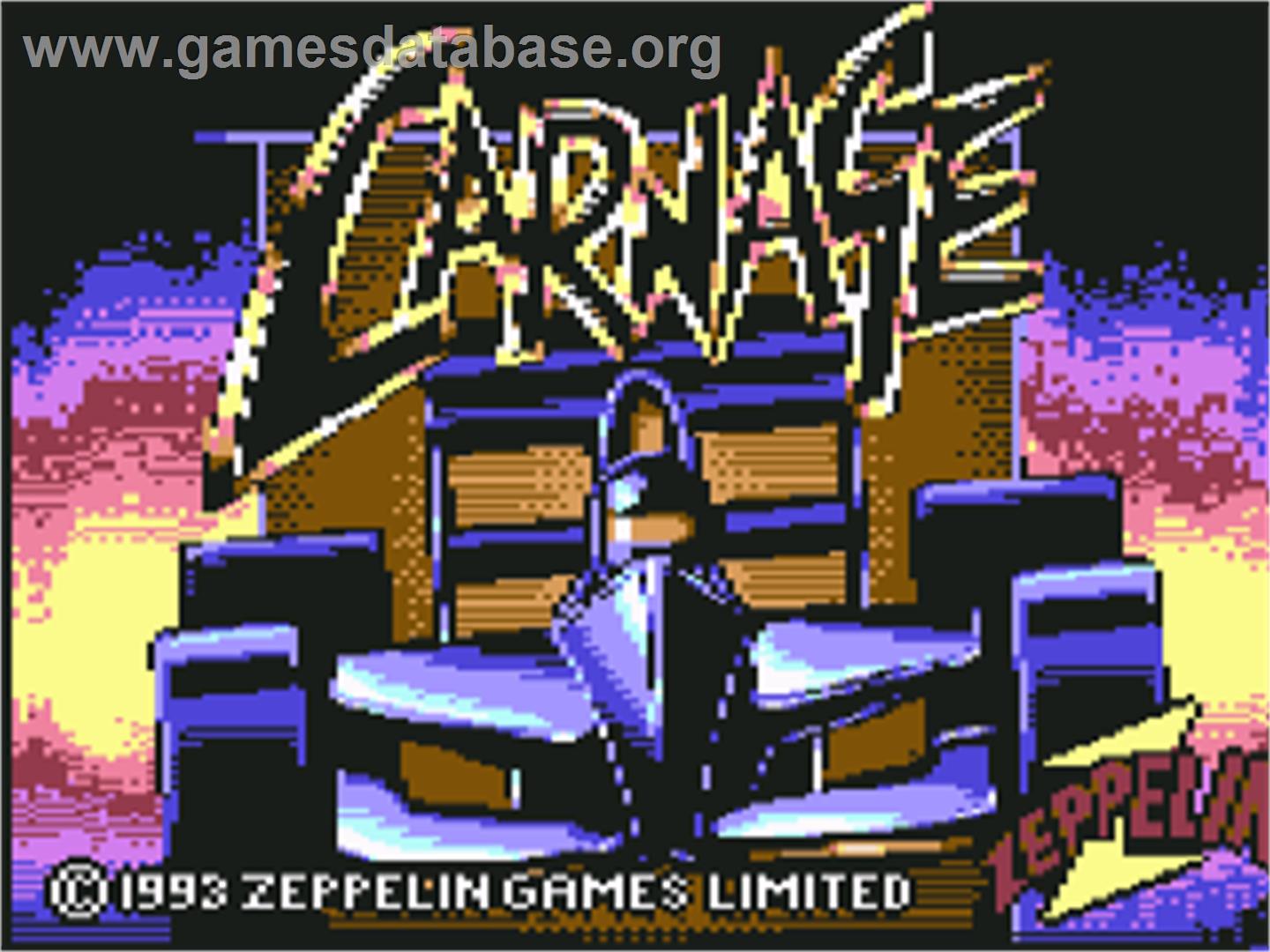 Carnage - Commodore 64 - Artwork - Title Screen