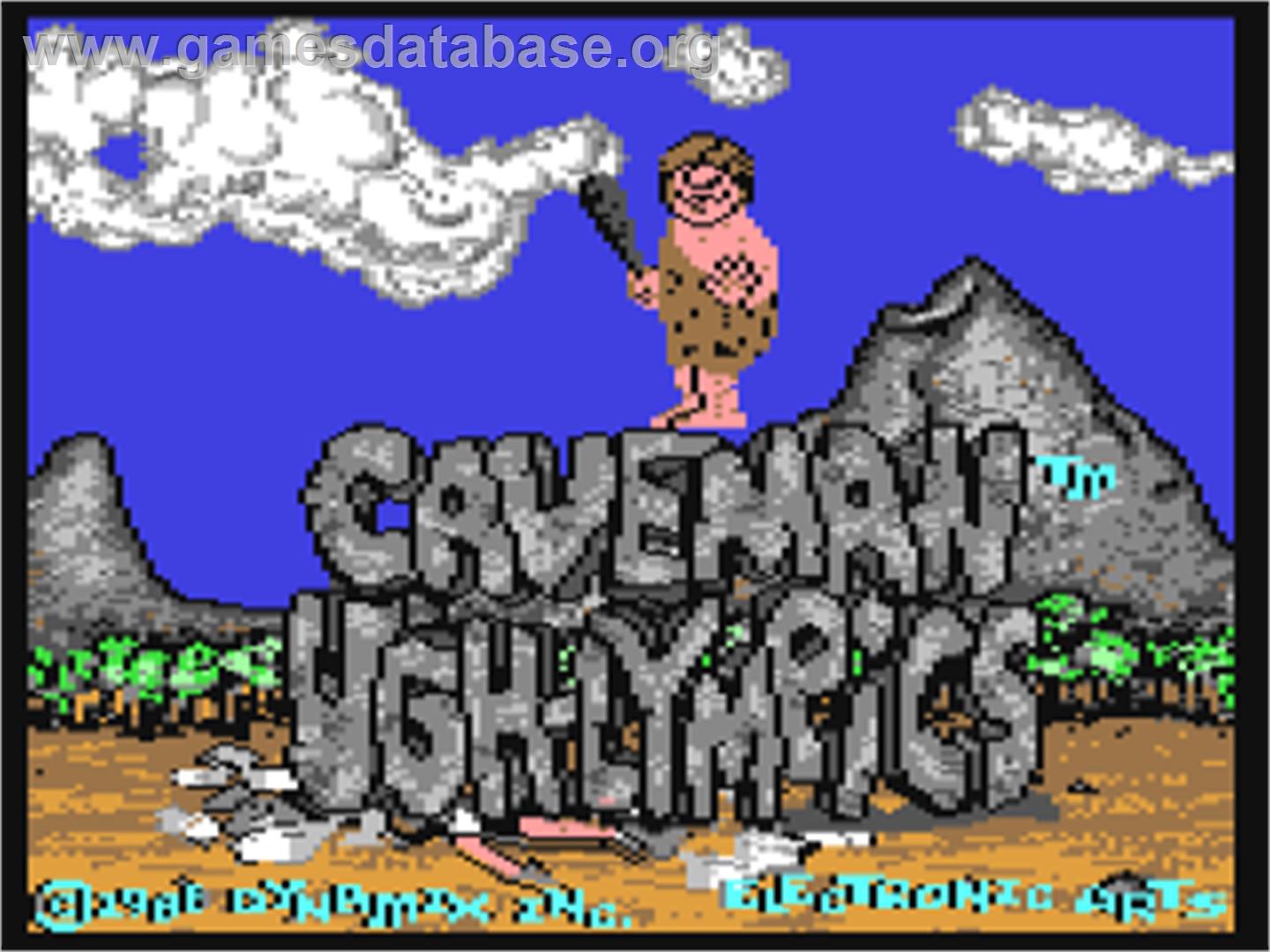 Caveman Ugh-Lympics - Commodore 64 - Artwork - Title Screen