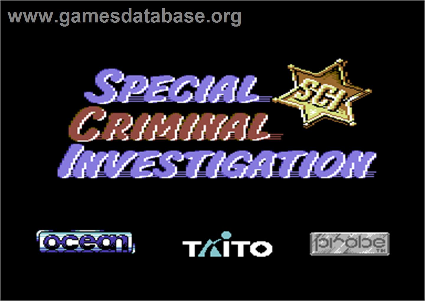 Chase H.Q. II: Special Criminal Investigation - Commodore 64 - Artwork - Title Screen