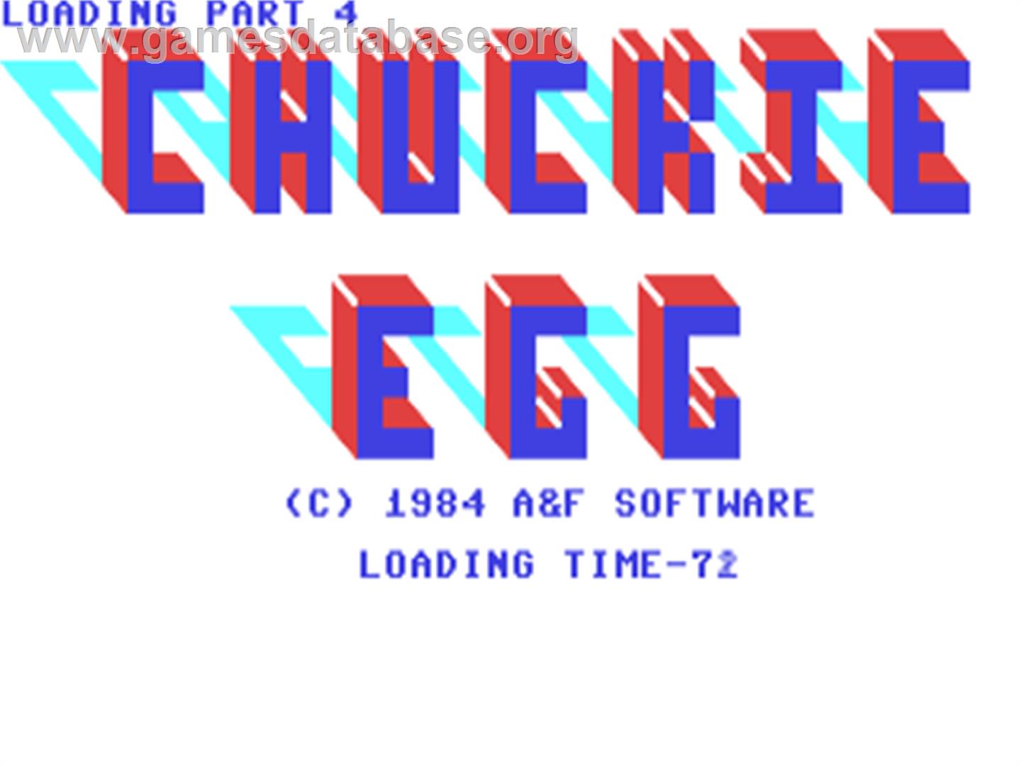 Chuckie Egg - Commodore 64 - Artwork - Title Screen