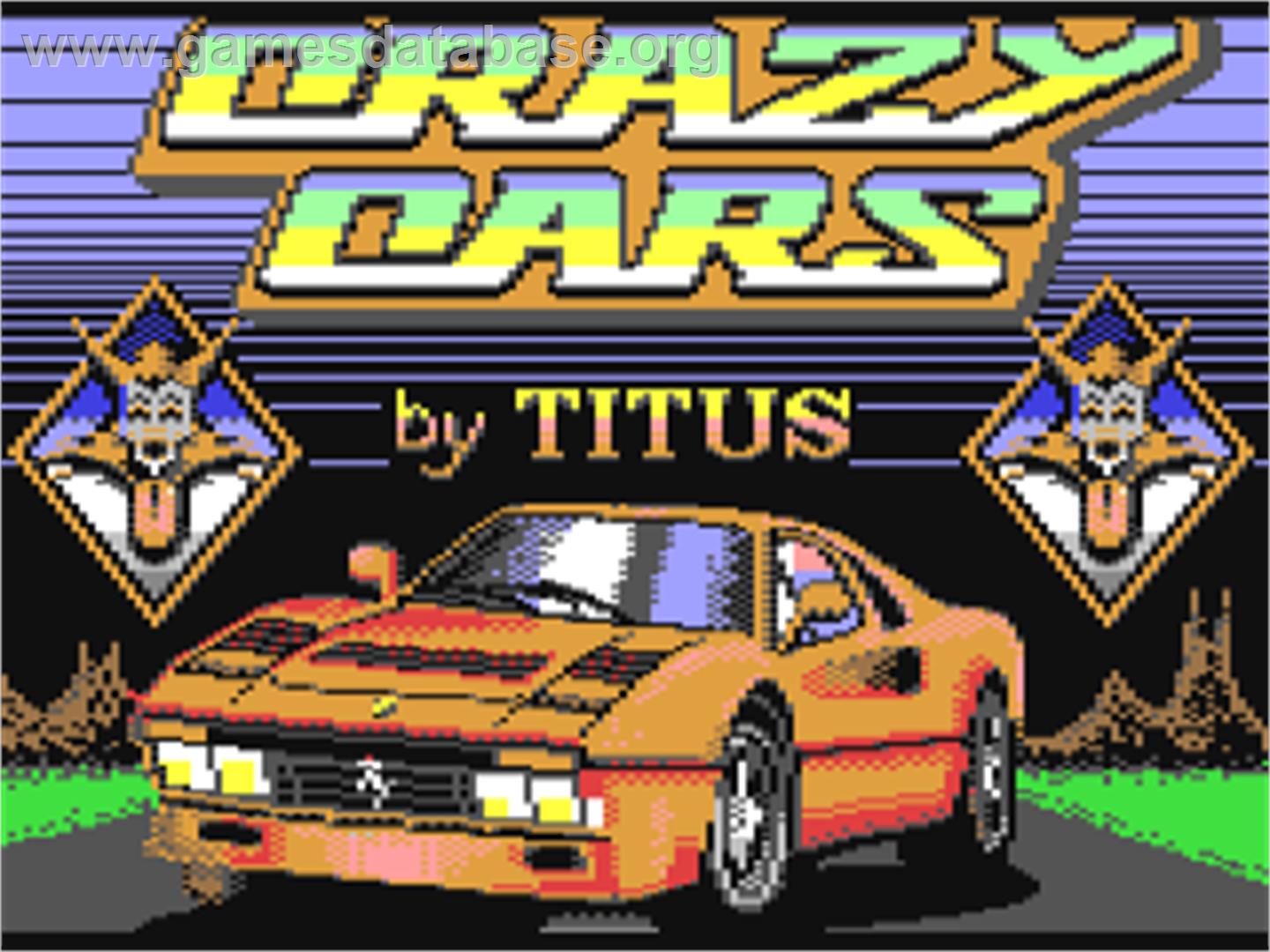 Crazy Cars - Commodore 64 - Artwork - Title Screen