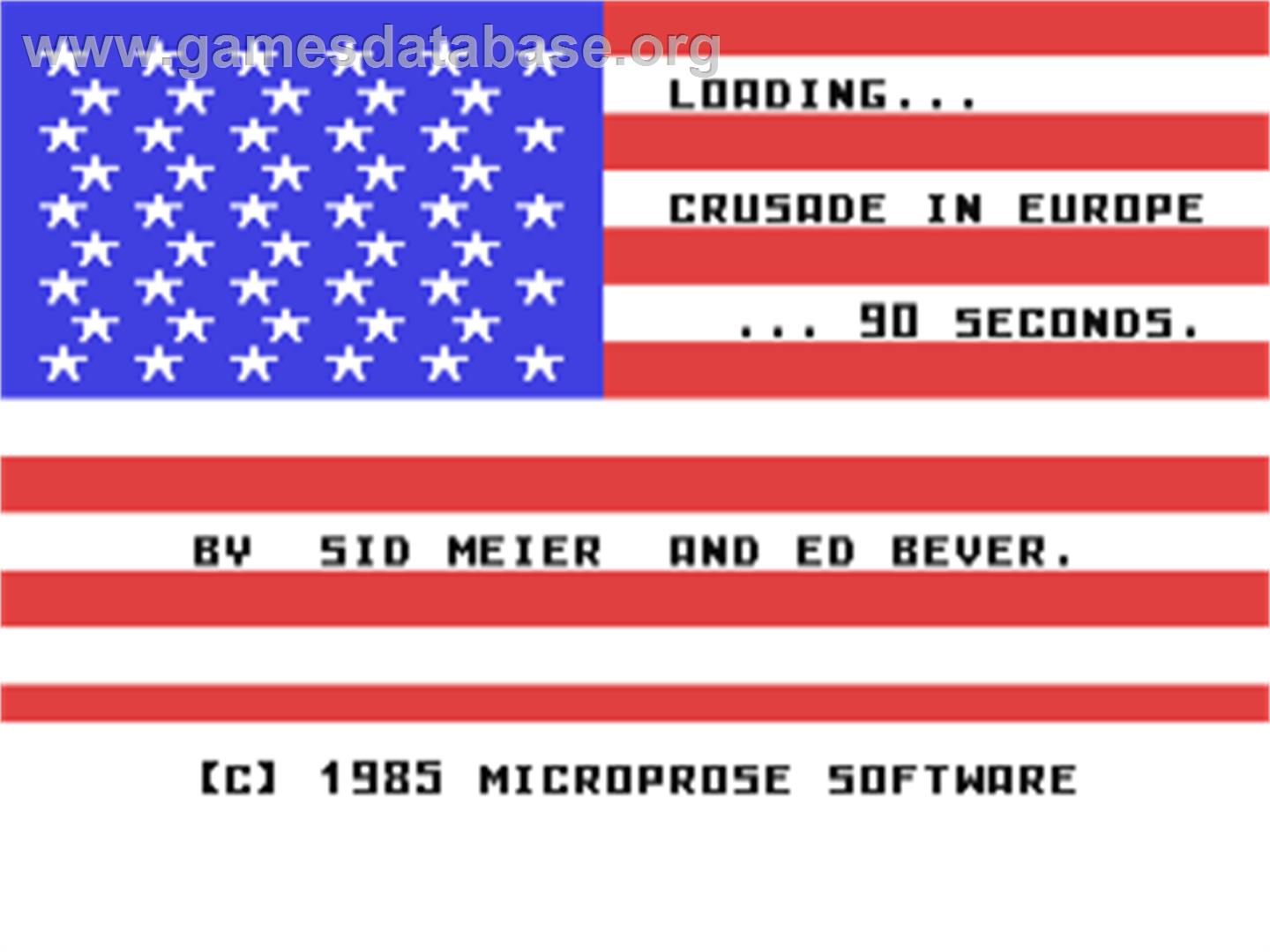 Crusade in Europe - Commodore 64 - Artwork - Title Screen