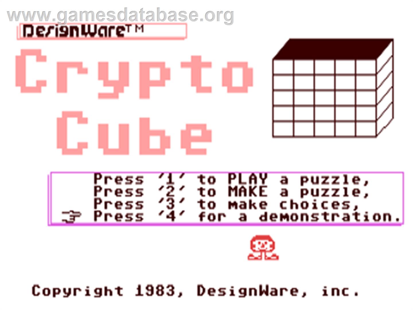 Crypto Cube - Commodore 64 - Artwork - Title Screen