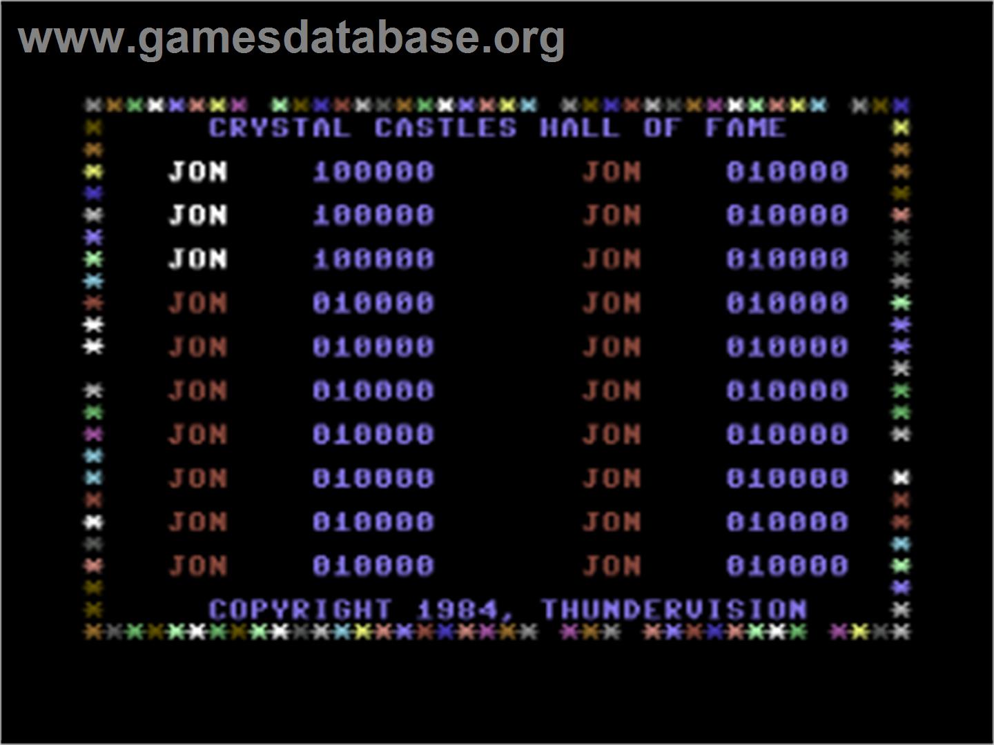 Crystal Castles - Commodore 64 - Artwork - Title Screen