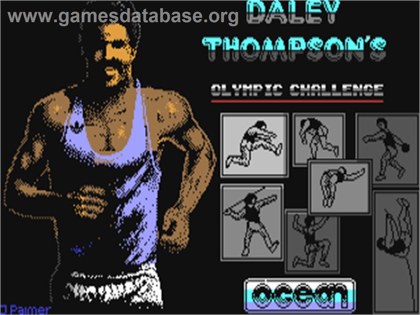 Daley Thompson's Olympic Challenge - Commodore 64 - Artwork - Title Screen
