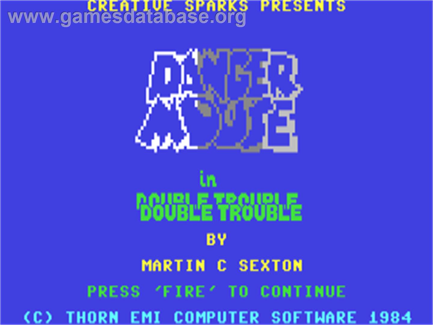 Danger Mouse in Double Trouble - Commodore 64 - Artwork - Title Screen
