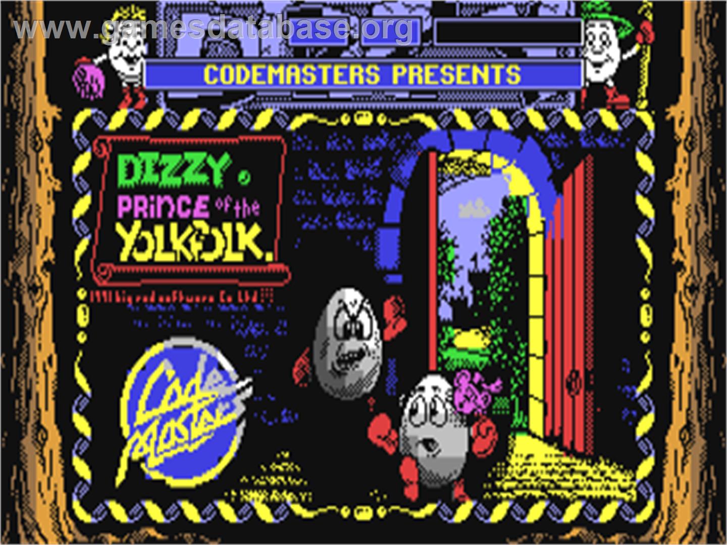 Dizzy: Prince of the Yolkfolk - Commodore 64 - Artwork - Title Screen