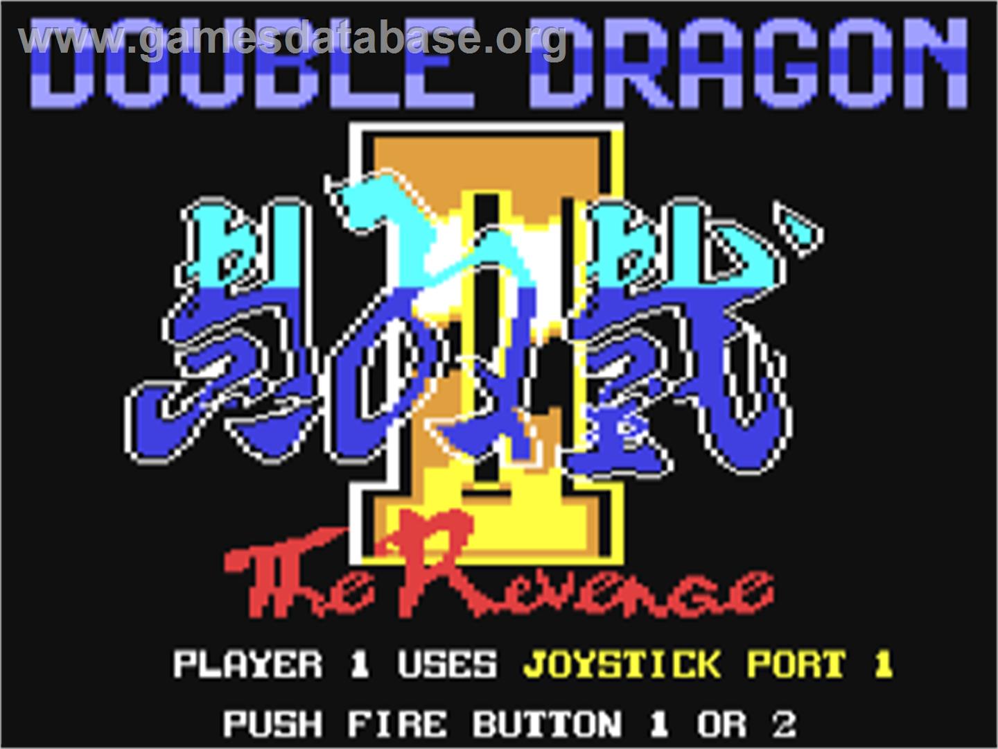 Double Dragon II: The Revenge - Commodore 64 - Artwork - Title Screen