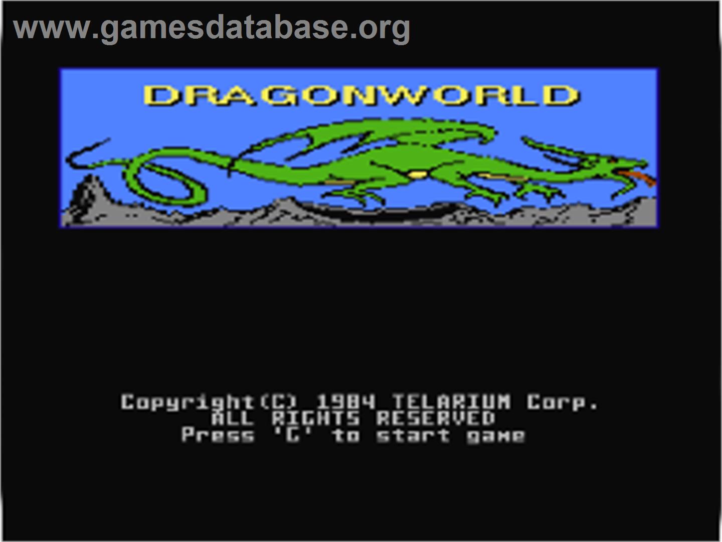 Dragonworld - Commodore 64 - Artwork - Title Screen