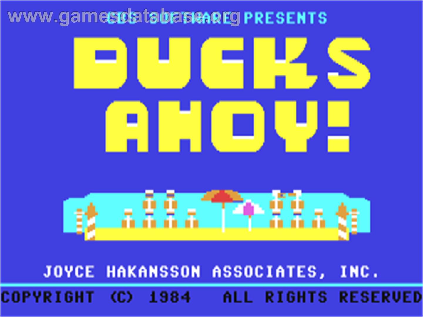 Ducks Ahoy! - Commodore 64 - Artwork - Title Screen