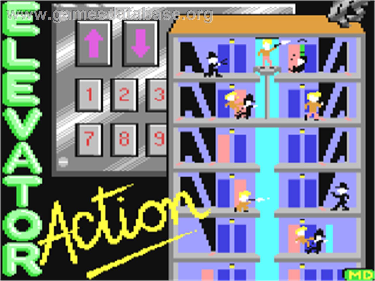 Elevator Action - Commodore 64 - Artwork - Title Screen