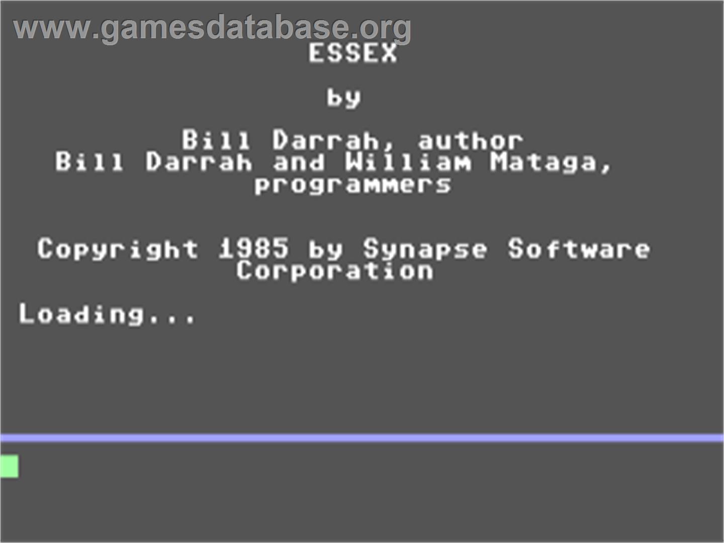 Essex - Commodore 64 - Artwork - Title Screen