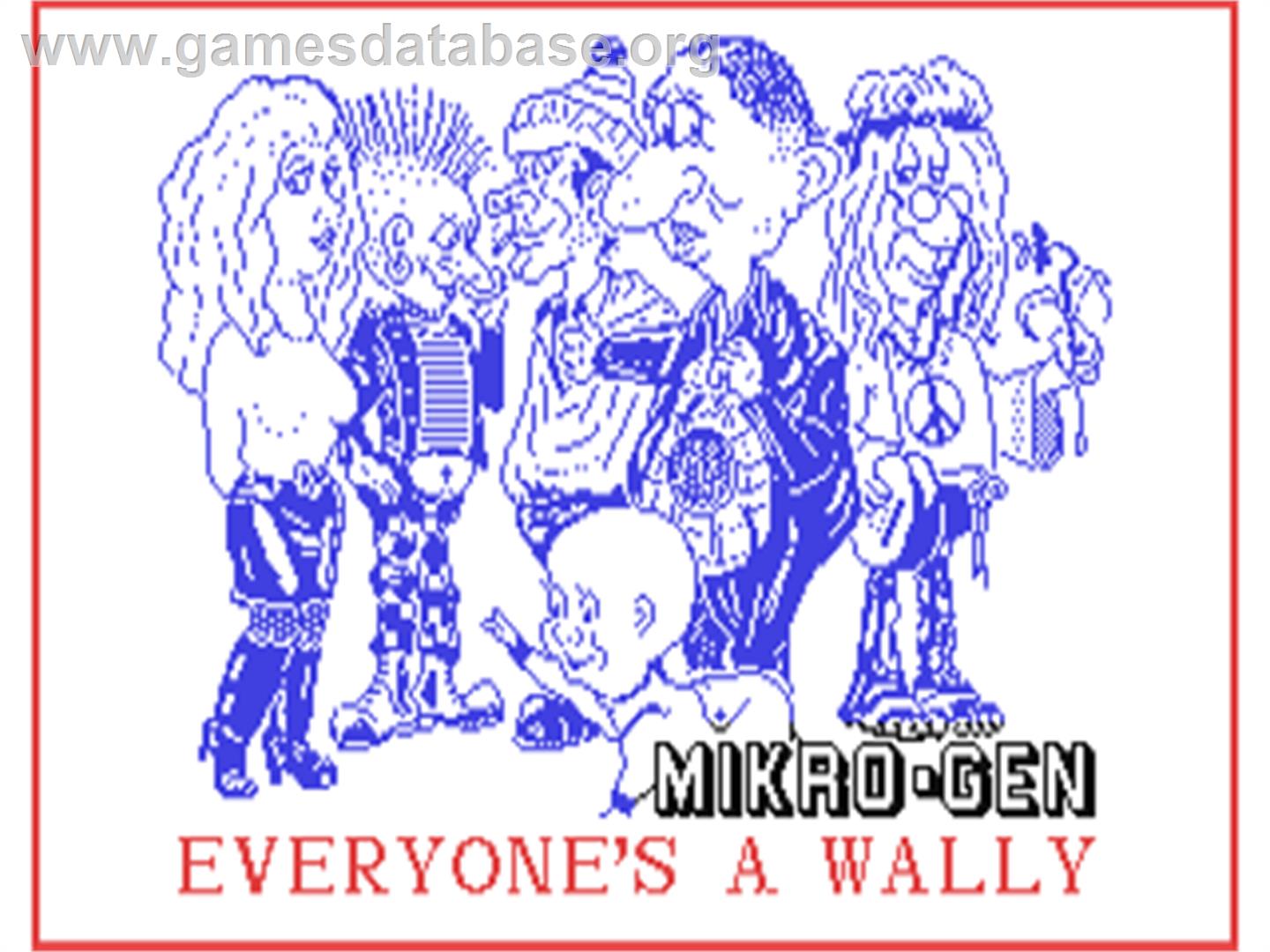 Everyone's A Wally - Commodore 64 - Artwork - Title Screen