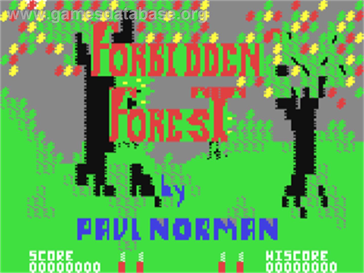 Forbidden Forest - Commodore 64 - Artwork - Title Screen