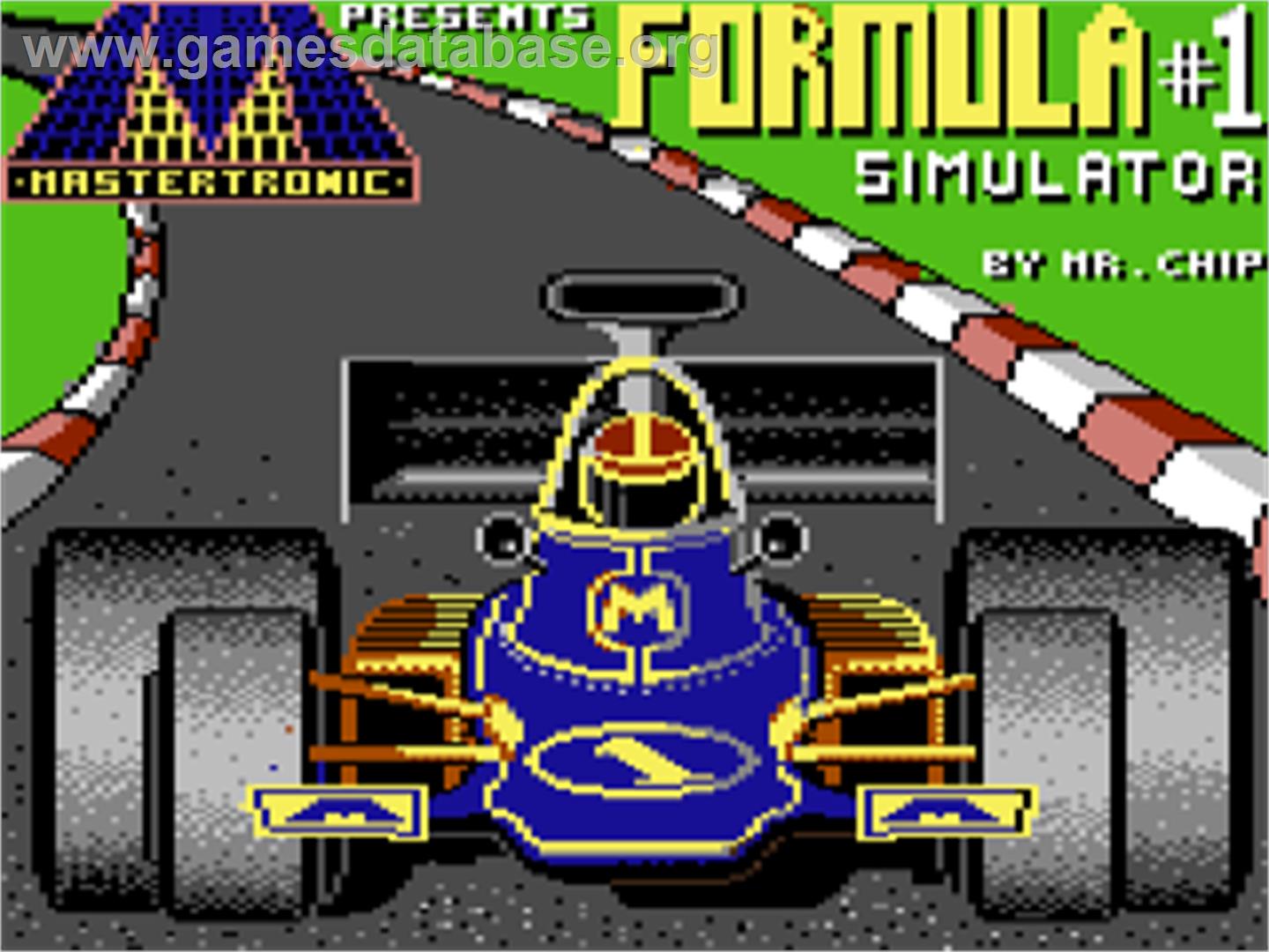 Formula 1 Simulator - Commodore 64 - Artwork - Title Screen