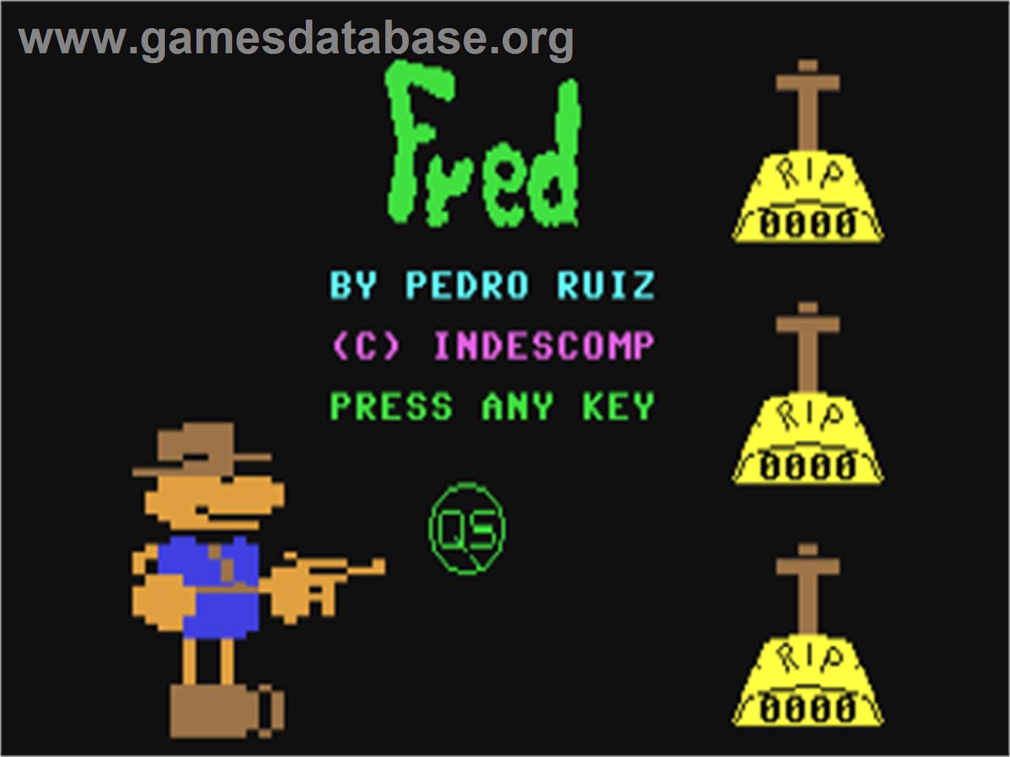 Fred - Commodore 64 - Artwork - Title Screen