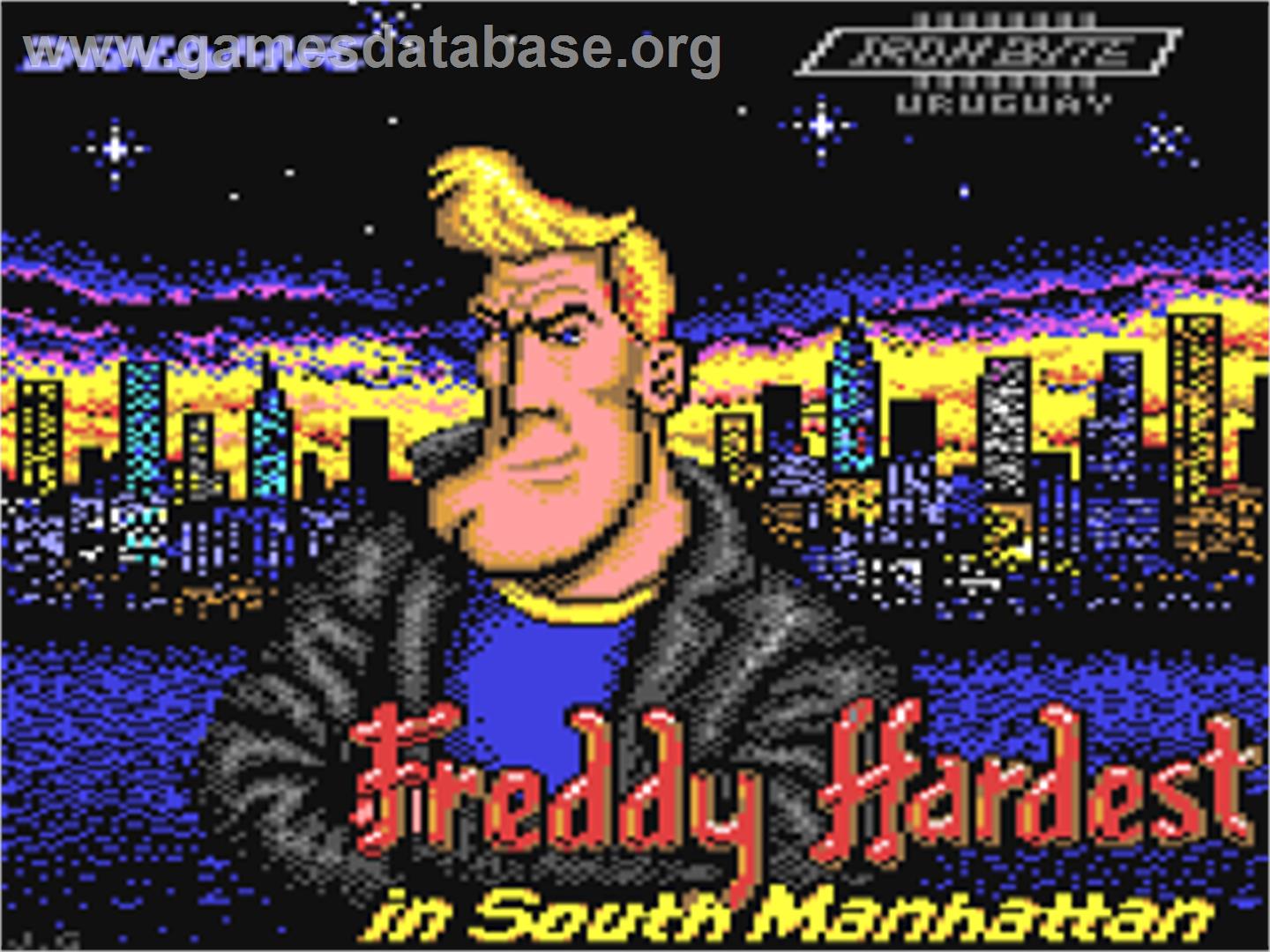 Freddy Hardest in South Manhattan - Commodore 64 - Artwork - Title Screen