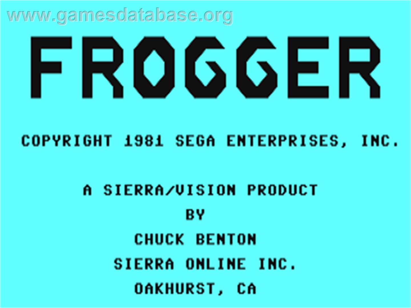 Frogger - Commodore 64 - Artwork - Title Screen