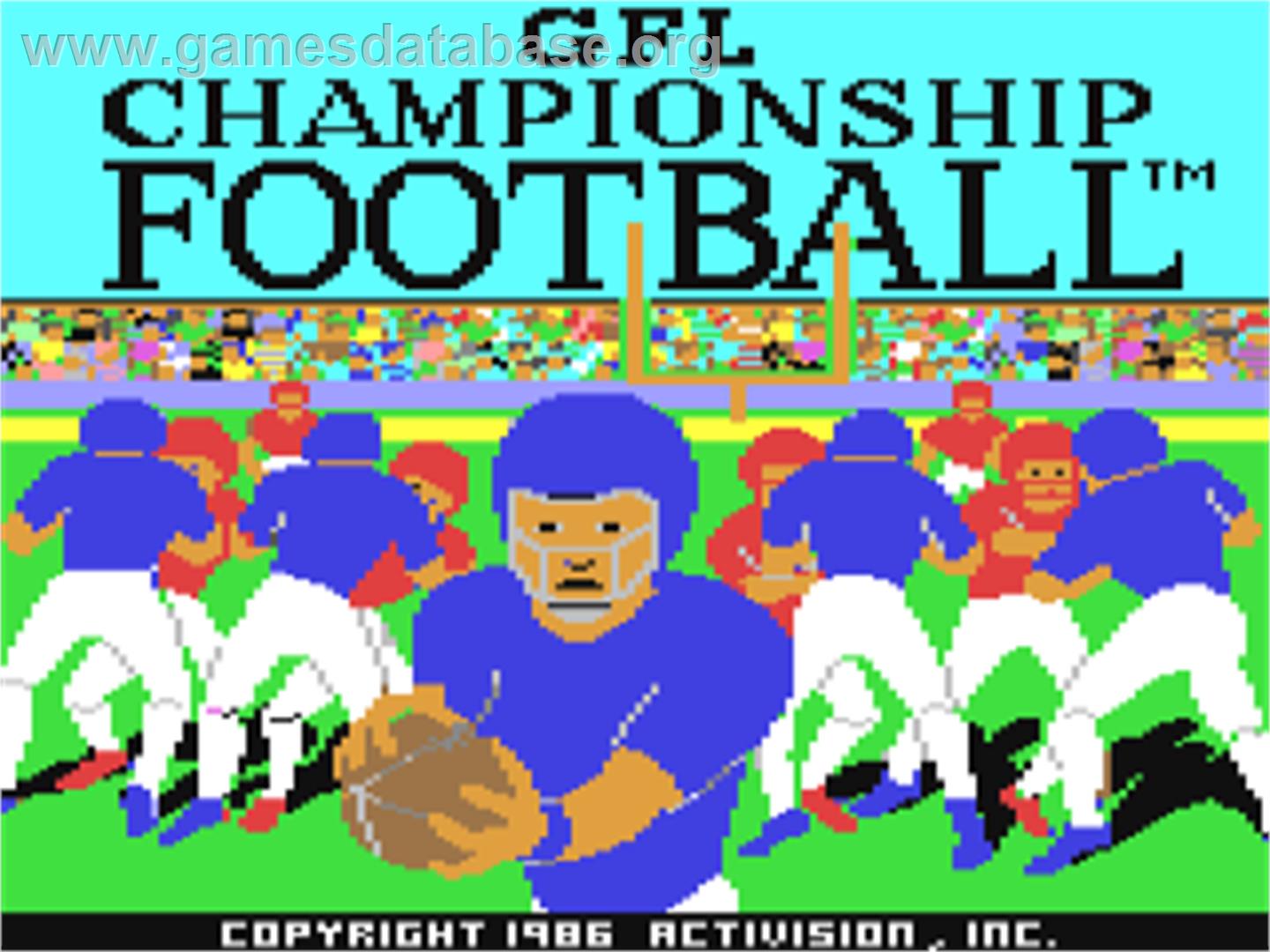 GFL Championship Football - Commodore 64 - Artwork - Title Screen