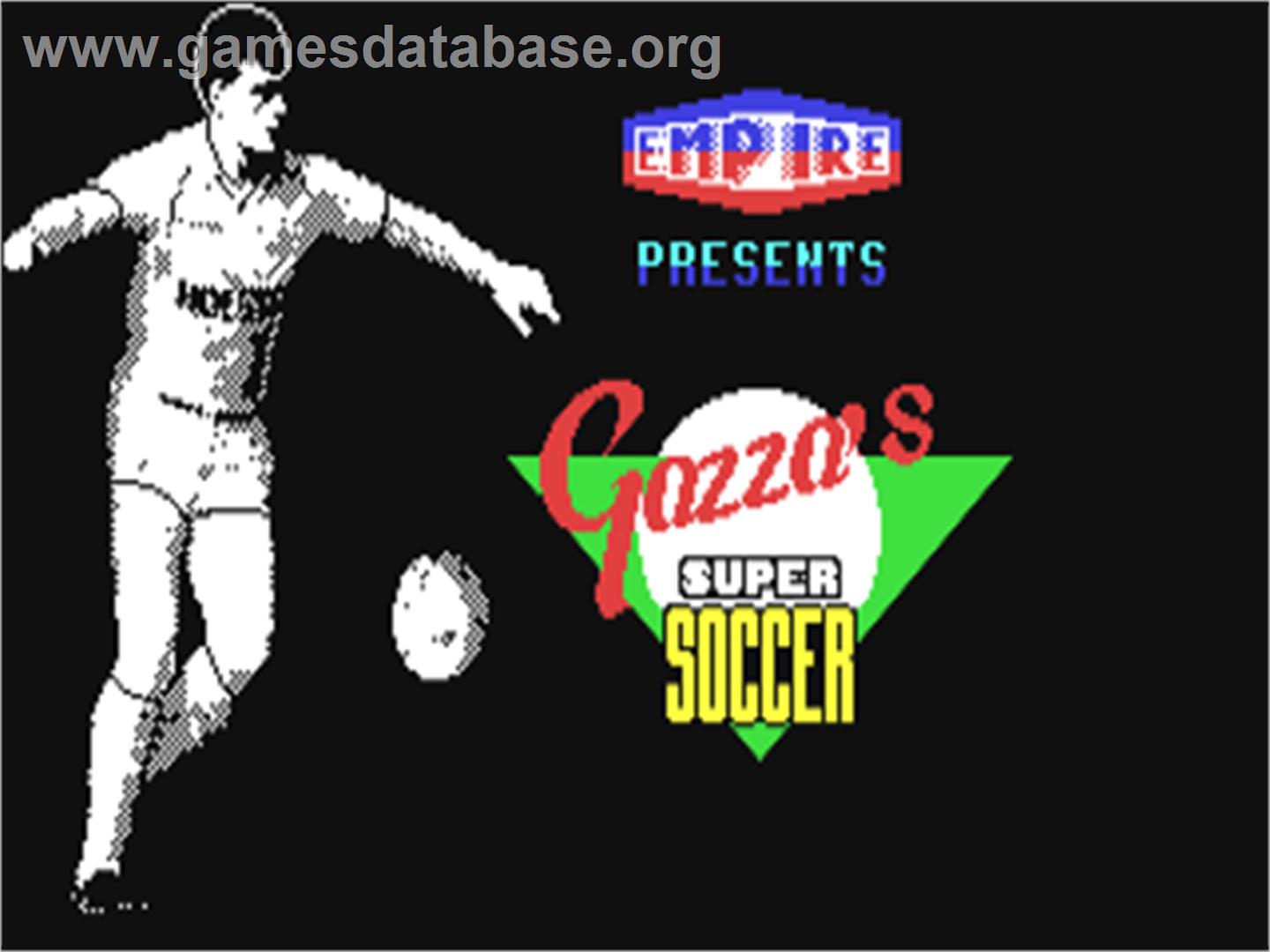 Gazza's Super Soccer - Commodore 64 - Artwork - Title Screen