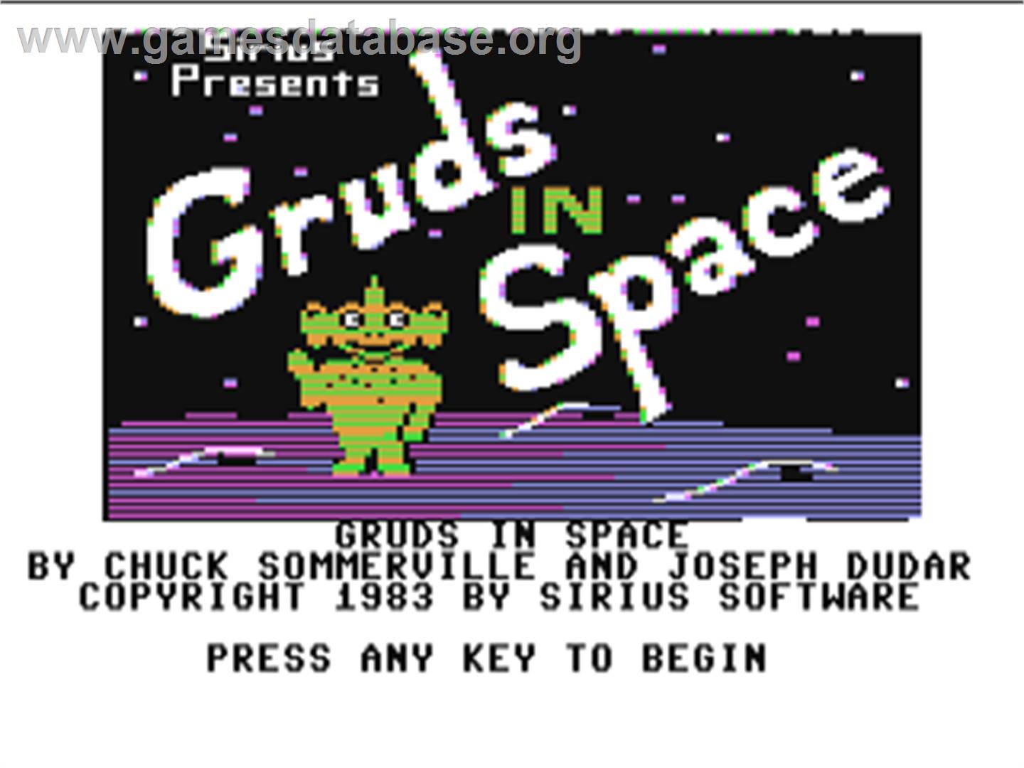 Gruds In Space - Commodore 64 - Artwork - Title Screen