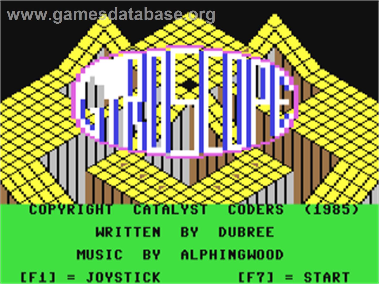 Gyroscope - Commodore 64 - Artwork - Title Screen