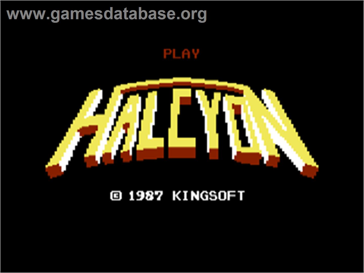 Halcyon - Commodore 64 - Artwork - Title Screen
