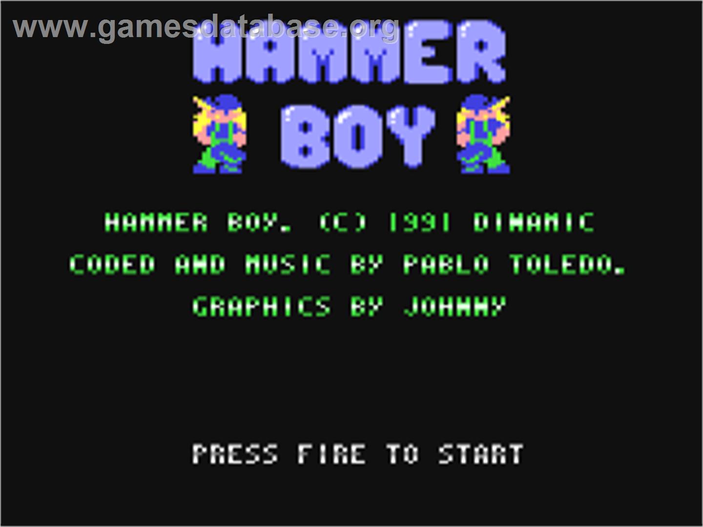 Hammer Boy - Commodore 64 - Artwork - Title Screen