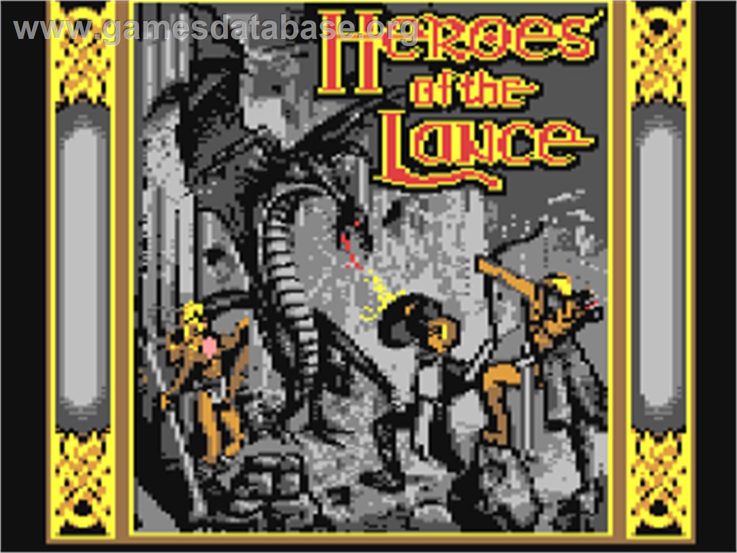 Heroes of the Lance - Commodore 64 - Artwork - Title Screen