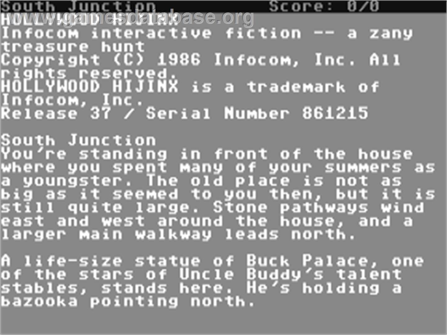 Hollywood Hijinx - Commodore 64 - Artwork - Title Screen