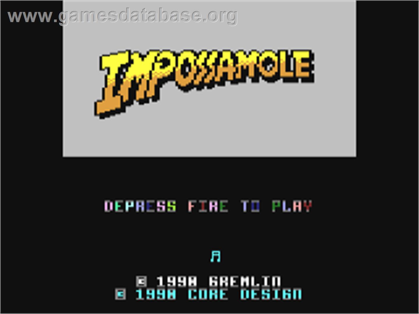 Impossamole - Commodore 64 - Artwork - Title Screen
