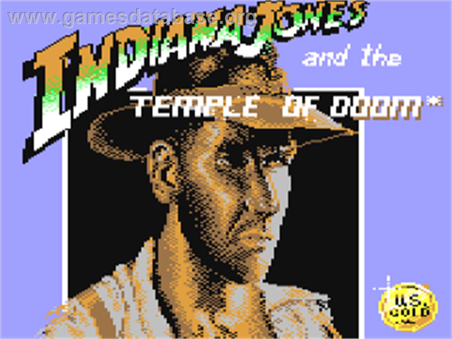 Indiana Jones and the Temple of Doom - Commodore 64 - Artwork - Title Screen