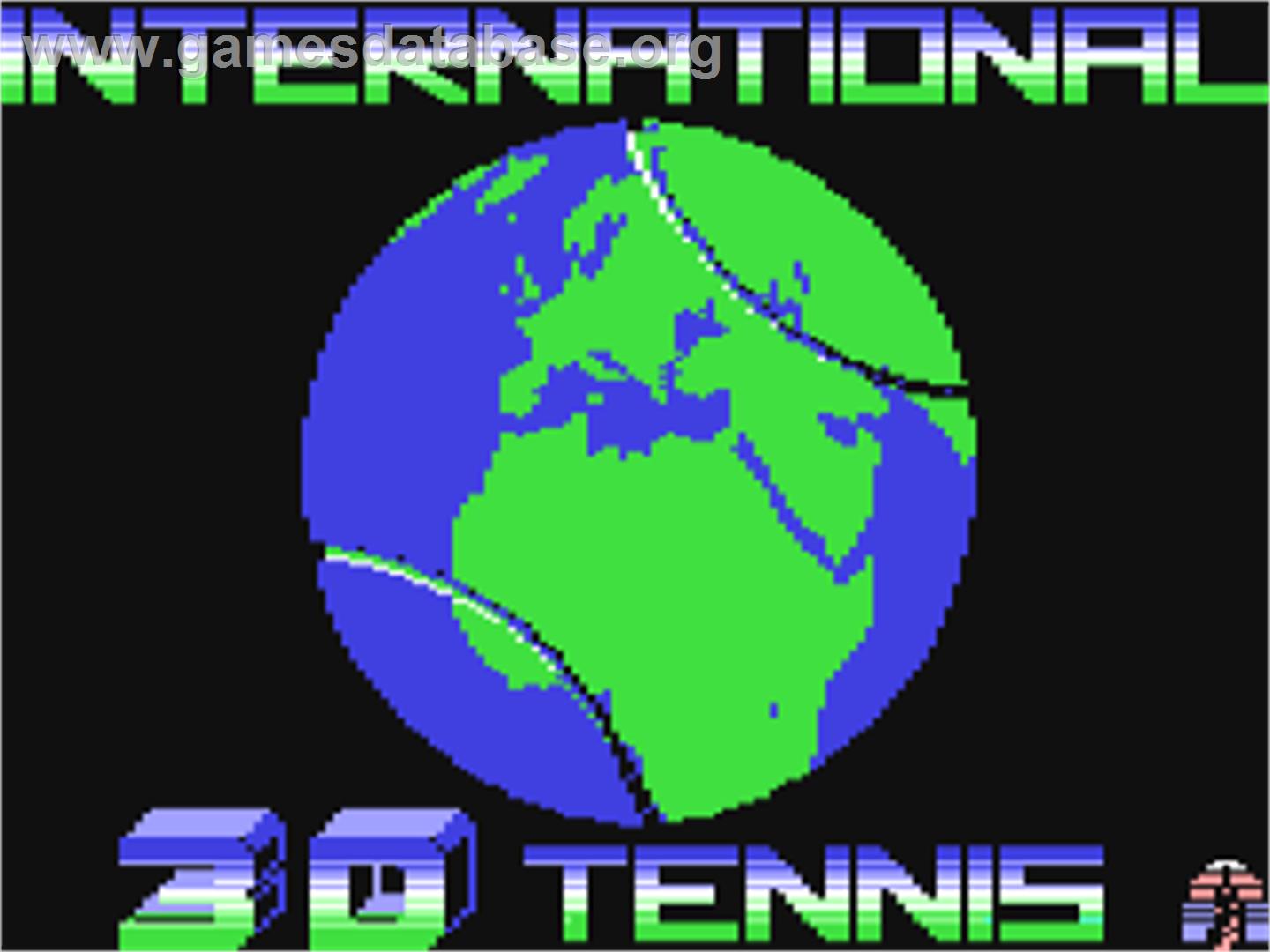 International 3D Tennis - Commodore 64 - Artwork - Title Screen