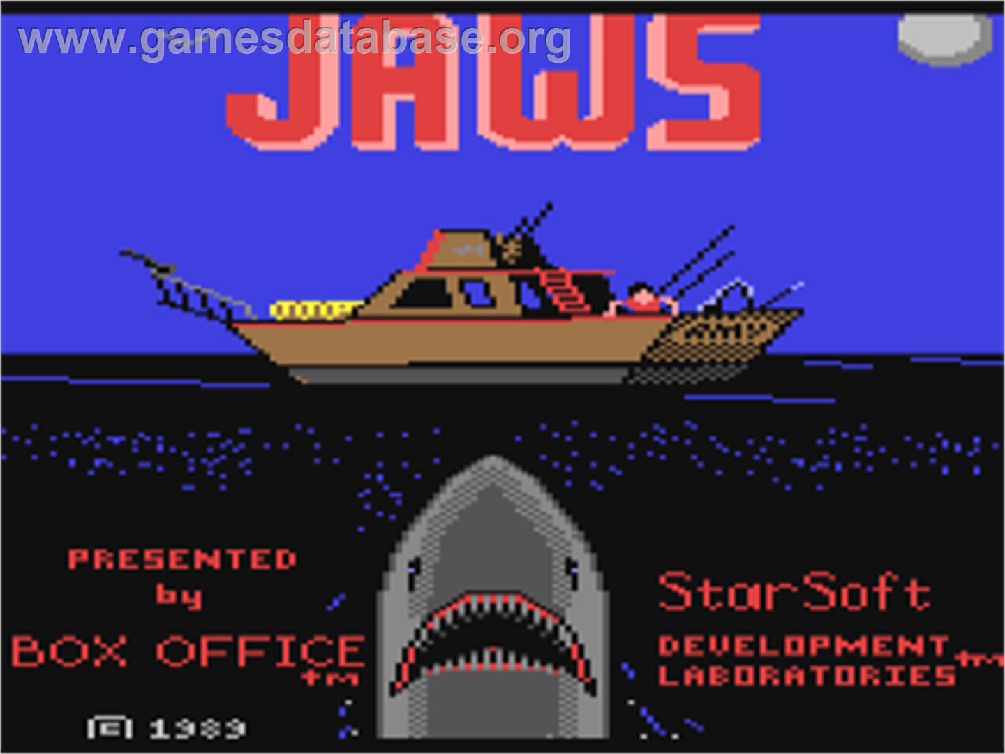 Jaws: The Computer Game - Commodore 64 - Artwork - Title Screen