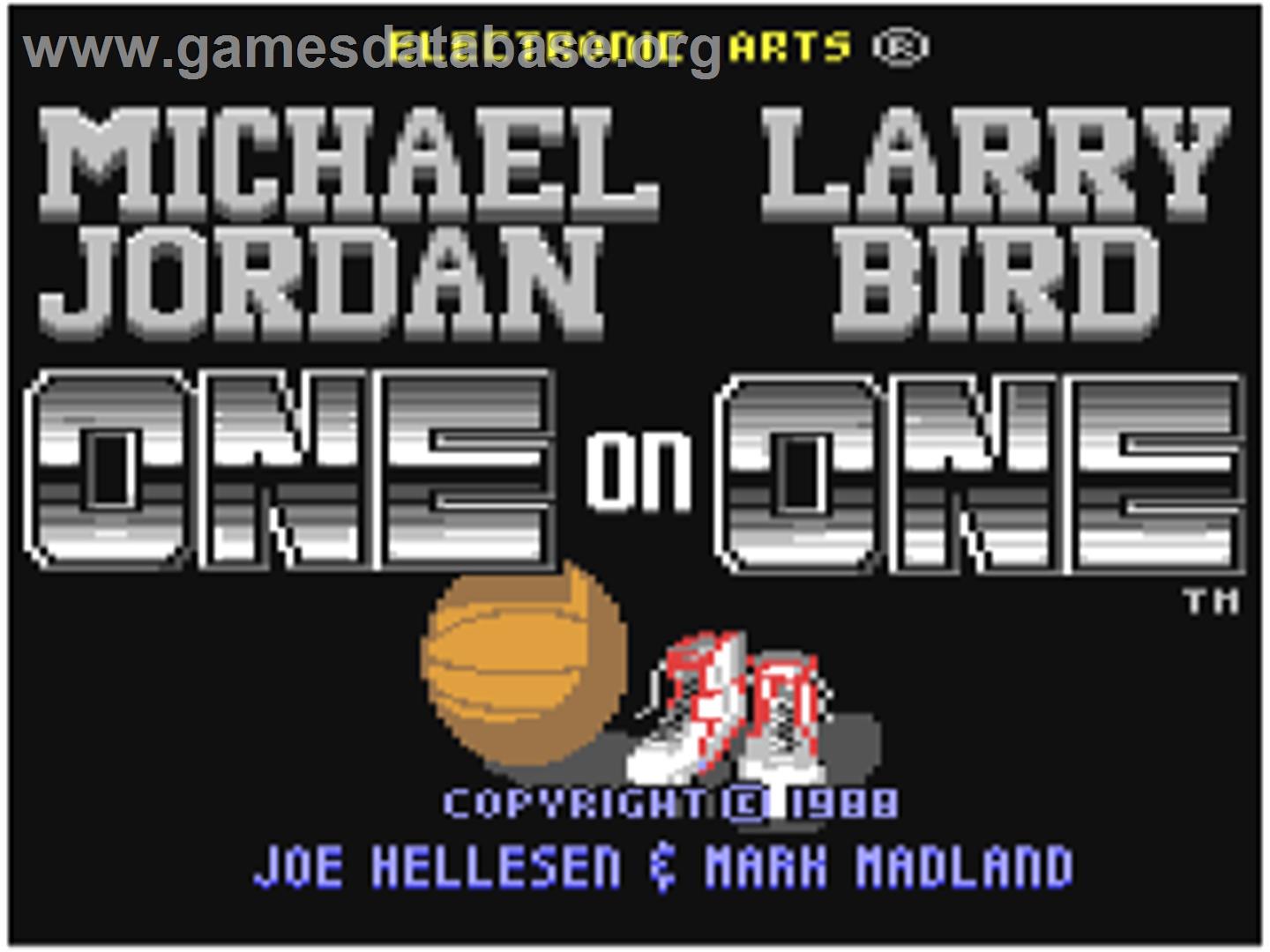 Jordan vs. Bird: One-on-One - Commodore 64 - Artwork - Title Screen