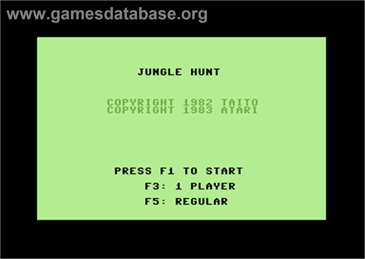Jungle Hunt - Commodore 64 - Artwork - Title Screen