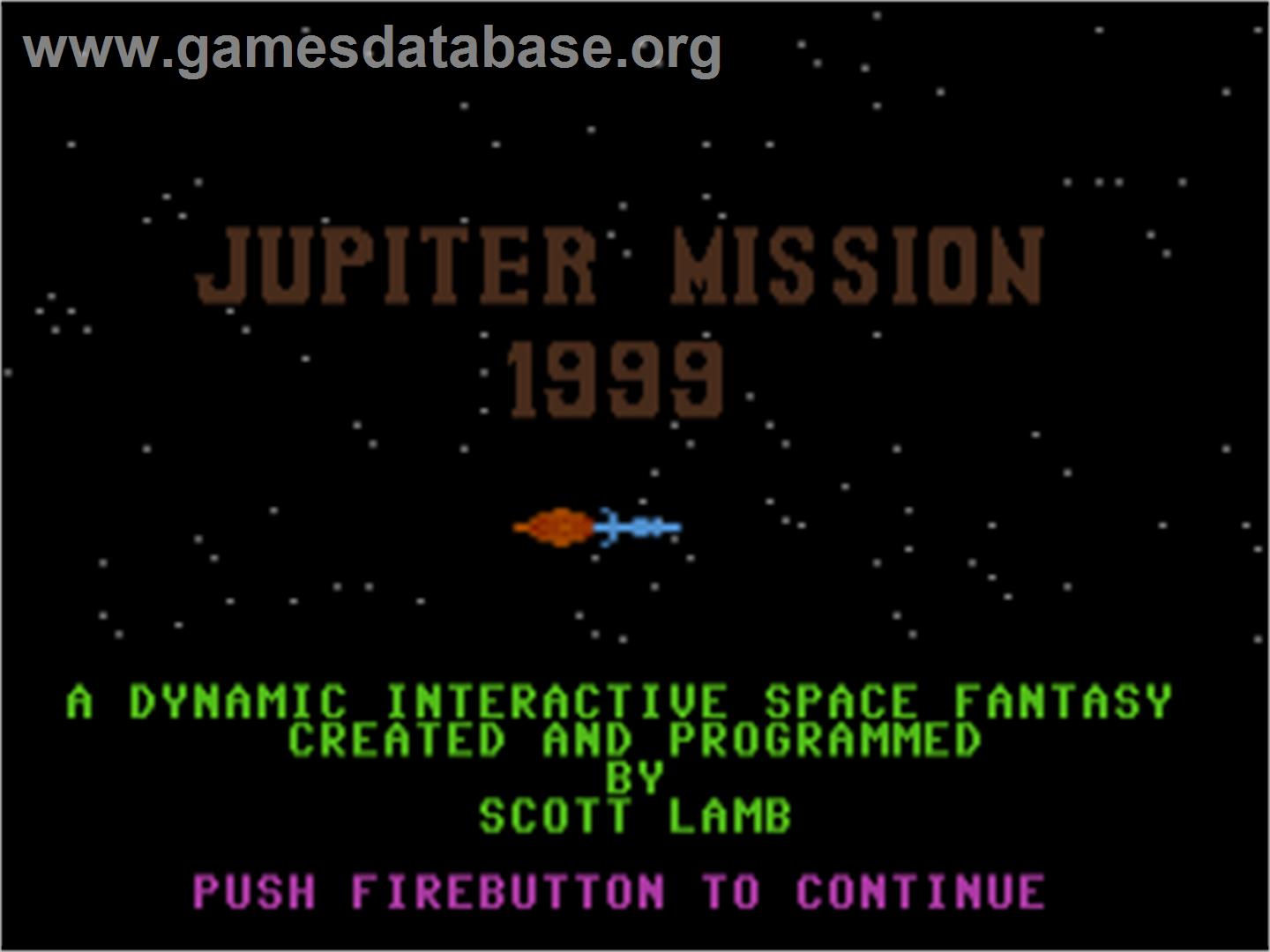 Jupiter Mission 1999 - Commodore 64 - Artwork - Title Screen