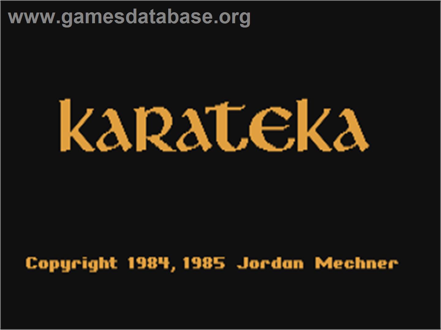 Karateka - Commodore 64 - Artwork - Title Screen