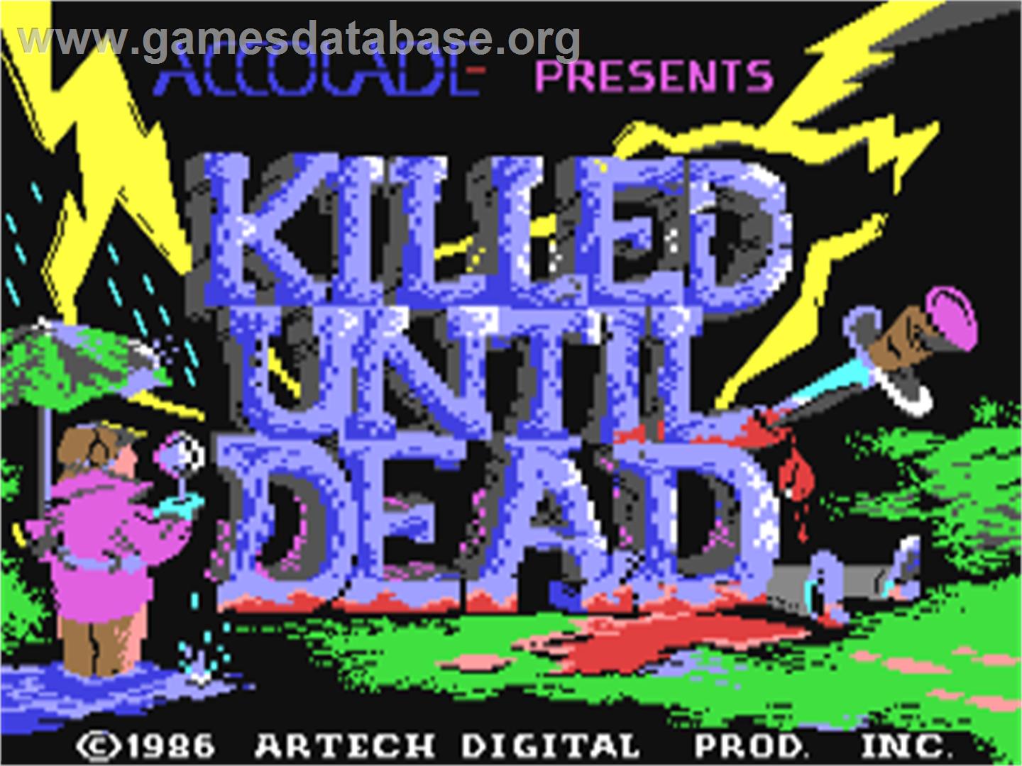 Killed Until Dead - Commodore 64 - Artwork - Title Screen