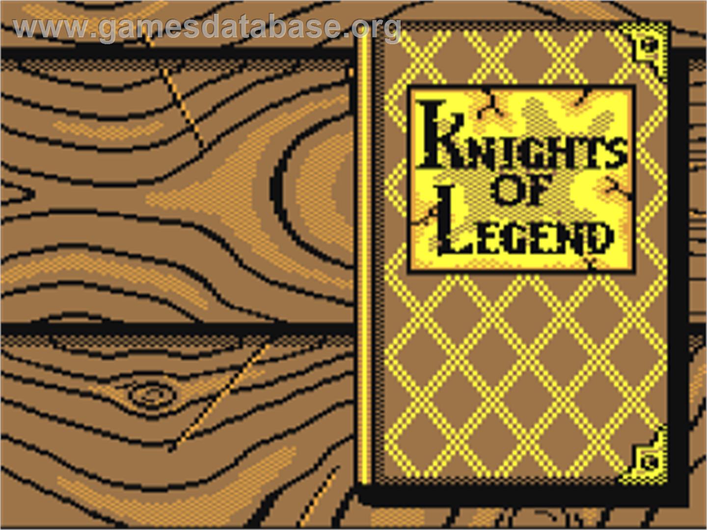 Knights of Legend - Commodore 64 - Artwork - Title Screen